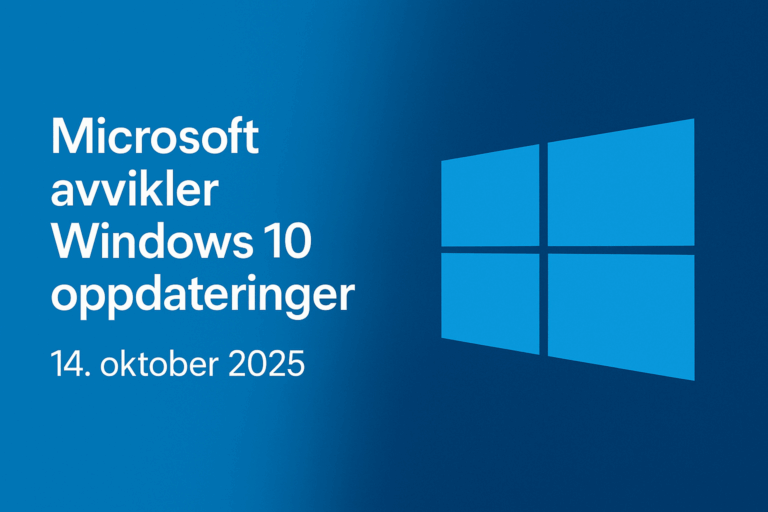 Windows 10 - Microsoft avvikler oppdateringer 14. oktober 2025